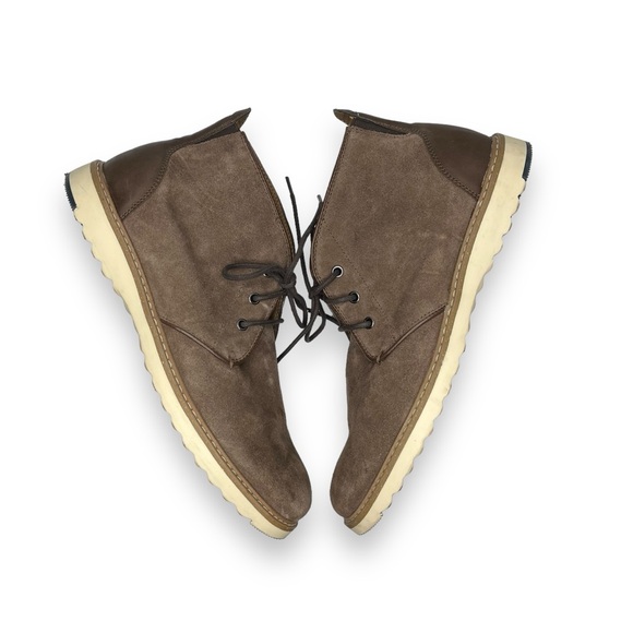 Artefact Stitchfix Men’s Taupe Suede Leather Lace-Up Chukka Boot 10 - Picture 2 of 8